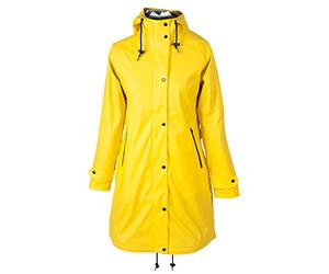 PFIFF Abrigo de Lluvia Nace para Mujer Resistente al Agua Chaqueta Forro Polar, año, Mujer, Color Amarillo, tamaño Small