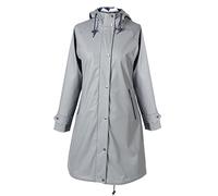 PFIFF Abrigo de Lluvia Nace para Mujer Resistente al Agua Chaqueta Forro Polar, año, Mujer, Color Gris, tamaño Medium