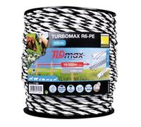 PFIFF Bobina de Cuerda R6-PE ́, 6 mm, Color Blanco y Negro, 400 m