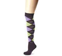 PFIFF - Calcetines de equitación, diseño a Cuadros Multicolor Dunkelgrau/grün/Lila Talla:40-42