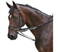 PFIFF Hilfszügel Thiedemann-Kombination - Pechopetral/Martingala de hípica, Color Negro, Talla Pony