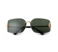 PFINAMC Gafas de sol con lentes de película sin montura, gafas de sol rectangulares sin marco, UV,4,V