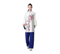 PFIOEUL Uniforme de Tai Chi Ropa de Tai Chi, Uniforme de Artes Marciales, Ropa de Kung Fu for Mujeres, Ropa Bordada for competición y Rendimiento.(S)
