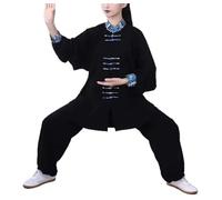 PFIOEUL Uniforme de Tai Chi Ropa tradicional hombres mujeres adultos Tai Chi uniforme de kungfú ropa práctica actuación artística informal Wushu para Kung Fu(Color1,L)