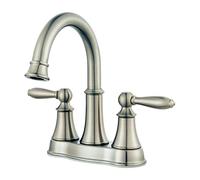 Pfister Courant Bathroom Sink Faucet, 4-Inch Centerset, 2-Handle, 3-Hole, Brushed Nickel Finish, LF048COKK