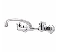 Pfister G1271000 Pfirst Series - Grifo de cocina de montaje en pared de 2 manijas, cromo pulido