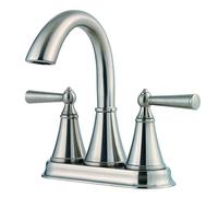 PFISTER LG48-GL0K Saxton-Grifo de baño con 2 manijas (4 cm, níquel Cepillado, 1,2 gpm)