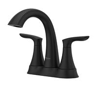 Pfister LG48WRPB Weller - Juego central de 2 asas de 4 pulgadas, negro mate