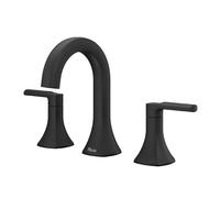 Pfister Vaneri LF049VRIBB - Grifo de lavabo de baño de 2 manijas de 8 pulgadas y 3 agujeros en acabado negro mate