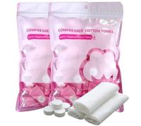 Pfjsseey 200Pcs Compressed Towel Tablets, Soft Mini Disposable Face Towel, Compact Portable Compressed Towels for Outdoor Travel Camping Sport Hotel Beauty Salon