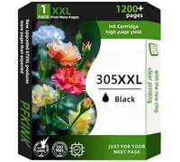 PFKink Cartucho de tinta 305XXL de repuesto para HP 305, cartucho de tinta negra 305XL para HP DeskJet 4155e, 4255e, Envy 6055e, 6000, 6455e, Envy 6000, 6010e, 6020e, 6022e, alto rendimiento de
