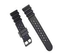 PFKXQBXC CAREG Goma suave DAKOTA DEL NORTE Límites Divers Watch Strap Band 20 22 24mm Compatible con el promastro de ciudadano Durable(Noir,22mm)