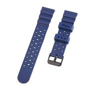 PFKXQBXC CAREG Goma suave DAKOTA DEL NORTE Límites Divers Watch Strap Band 20 22 24mm Compatible con el promastro de ciudadano Durable(Blu,20mm)