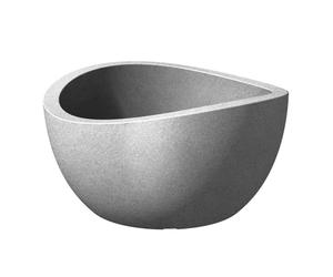 Pflanzen Kölle Maceta Wave Globe Bowl, Stony Grey, plástico