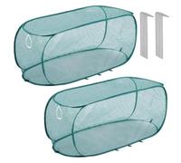 Pflanzenschutz-Abdecknetze - 2er-Set Vogelschutznetz Pflanzenschutz-Hauben 100x45x40cm | Gemüse Insektennetz | Engmaschiges Gartennetz Für Außenbereich Hochbeet Garten HOF Gemüse Blumen Beete