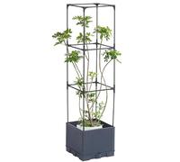 Pflanzkasten Mit Rankgitter | Vertikaler Stützturm | Hochbeete Für Pflanzen Im Freien | Für Tomaten, Gurken, Erbsen, Weinreben, Gemüse, Und Im