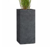 Pflanzwerk® Maceta Tower Lava Antracita 60x28x28cm *Resistente a Las heladas* *Protección UV* *Calidad Europeo*