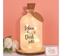 Pfloge® Luz LED Botella con Texto, Luces de Hadas de Botella a Pilas, Botella Luminosa con Tarjeta de Felicitación, Luces para Botellas de Cristal para Navidad, DIY, Fiesta, Boda, Cumpleaños