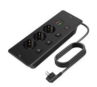 Pfloge® Regleta con USB C, Toma de Corriente de 3 Enchufes, 4 Conectores de Carga USB (1 USB C + USB C PD 20 W + 2 USB A), Toma de Sobremesa, Regleta Enchufes Múltiple para Smartphones, Ordenador