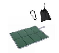 PFLYPF 1 Cojín de Asiento Verde Militar Impermeable, Resistente al Desgarro, con Bolsa de Almacenamiento y Mosquetón, Adecuado para Acampar al Aire Libre, Picnic en el Parque, 39 x 29,5 x 1 cm