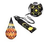 PFLYPF 1 Pieza de Cinturón de Entrenamiento de Fútbol, con 1 Pieza de Bolsa de Red de Fútbol, Equipo auxiliar de entrenamiento de Fútbol, Longitud de Cuerda ajustable.