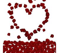 PFLYPF 1200 pétalos de rosa rojo oscuro, hojas decorativas de boda, pétalos de rosa artificiales, accesorios para un ambiente romántico, se utilizan para bodas, San Valentín y aniversarios