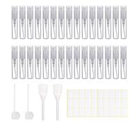 PFLYPF 30 unidades de 3 ml mini pulverizador con cuentagotas, dispensador y etiqueta para etiquetas, botella dispensadora transparente, atomizador recargable portátil para loción, perfume, etc.