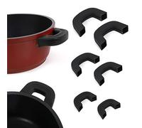 PFLYPF 6 Tiradores de Silicona para Olla, Mango de Silicona, Accesorios de Aislamiento térmico, Mango de Silicona, Protectores de Manos anticalor, adecuados para sartenes, cazuelas, sartenes