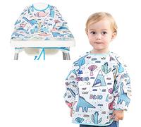 PFLYPF Babero de alimentación para niños, fácil de limpiar, ideal para niños de 6 a 36 meses, azul, Talla única