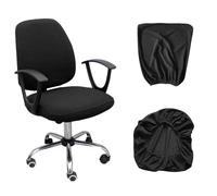 PFLYPF Funda de asiento de 2 piezas, incluye 1 cojín y 1 respaldo, forro polar de maíz a cuadros divididos, funda elástica para silla de oficina