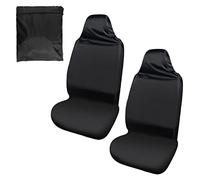 PFLYPF - Juego de 2 fundas de asiento de coche impermeables con 1 bolsillo con cremallera, protectores de asiento delanteros, fundas de asiento de coche, adecuadas para la mayoría de los coches