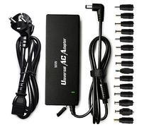 PFMY 90W Universal Adaptador Cargador AC Adapter Portátiles Netbook Charger Laptop Adaptor 15V 16V 18.5V 19V/19.5V 20V 22V 24V, 7 Selección Voltaje, 15 Conector para Múltiples Modelos
