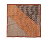 PFNHUIBDZ 1 pieza Pañuelo cuadrado Diadema lisa de seda artificial con estampado flores pequeñas