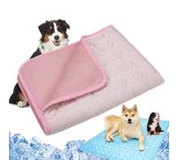 Pfotenfrost - Alfombrilla de refrigeración automática para gatos y perros, impermeable, antideslizante, para el hogar, sobre la marcha o en el coche, protege a tu perro de un golpe de calor (rosa, S