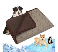 Pfotenfrost - Tapete Pfotenfrost de autoenfriamiento para gatos y perros, impermeable, antideslizante, para el hogar, sobre la marcha o en el coche, protege a tu perro de un golpe de calor (marrón, S