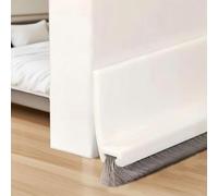 PFSLiang 100cm Burlete para Puertas, Burlete Puerta, Burlete Bajo Puerta Burlete Autoadhesivo, Burlete para Puerta con Cepillo,Burlete de Puerta, Antipolvo Aislamiento, Blanco