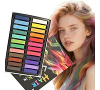 PFSLiang 24 Piezas Tinte para Cabello Tiza de Pelo, Tinte para el Cabello Lavable, Regalos de Cumpleaños Niñas, Carnaval, Cosplay, Halloween I Tiza Temporal Lavable I No Tóxico, PSFLiang face cream25