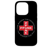 PFUNK Cuanto más grande es el dolor de cabeza, más grande es la píldora Carcasa para iPhone 14 Pro