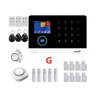 PG-103 3G Wifi GSM GPRS Inicio Sistema de alarma antirrobo inalámbrico 433MHz Kit de alarma de seguridad con sirena Pir Sensor de la puerta del sensor(Set-G)