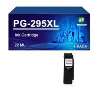 PG-295XL CL-286XL Cartucho De Tinta Compatible para Canon Pixma TS4320 TS6520 TR7120,Black-1 Pack