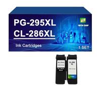 PG-295XL CL-286XL Cartucho De Tinta Compatible para Canon Pixma TS4320 TS6520 TR7120,Combo Pack-1 Set