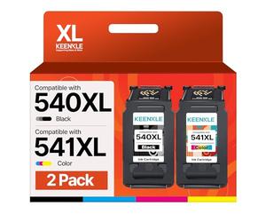 PG-540XL CL-541XL - Cartucho de Tinta para Canon 540 y 541 XL PG-540 CL-541 para Pixma MG3650 MG4250 MG3500 MG3600 MG3100 MG3150 MG3200 MG3250 50 MX3 75 (Negro Color, 2-Pack)