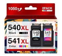 PG-540XL CL-541XL Reemplazo para Cartuchos Tinta Canon 540 541 540 XL 541 XL Tinta Impresora Canon PIXMA MG3650 MG3550 MG4250 Impresora (1 Negro, 1 Tri-Color)