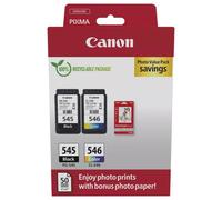 Pg 545/Cl 546 Cartucho de Tinta & Papel Fotográfico Paquete Valor 545 Negro /