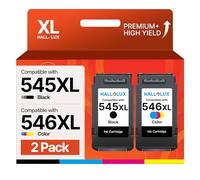 PG-545XL CL-546XL PG545 CL546 XL Cartuchos de Tinta Replacement con Canon PG 545XL CL 546XL Cartuchos para Pixma MX490 MX495 TR4550 TR4551 MG2550s MG2555s TS3150 TS3151，2 Pack (1 Negro 1 Color)