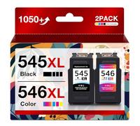 PG-545XL CL-546XL Reemplazo para Cartucho Tinta Canon 545 y 546 XL Cartuchos de Tinta para Canon Pixma MX495 MX490 MG2450 MG2455 (1 Black 1 Trio - Color)