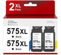 PG-575XL 575XL Negro Cartuchos de Impresora de Repuesto para Canon 575 Black PG-575 PG 575 Compatible con Canon TR4755i TR4750i TR4751i TR4756i TS3550i TS3551i TS3750i TS3751i TS3752i (2 Negros)