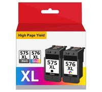 PG-575XL CL-576XL 575 XL 576 XL Multipack Cartuchos Remanufacturados Compatibles para Canon 575 576 Cartuchos para TS3550i TS3551i TR4750i TR4751i (1x 575 XL , 1x 576 )