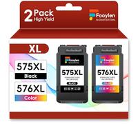 PG-575XL CL-576XL Cartuchos de Tinta TS3750i para Cartucho Canon 575 y 576 575XL 576XL Cartucho de Tinta para Canon PIXMA TS3750I TS3751i TS3550i TS3551i TR4750i TR4751i TR4755i (1 Negro, 1 Tricolor)