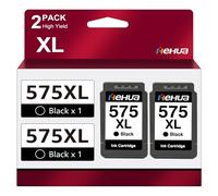 PG-575XL Negro Cartuchos Compatible para Canon 575xl Cartuchos Negro 575 XL | 575 negro para Impresoras Canon PIXMA TS3550i TS3551i TS3750i TS3751i TS3752i TR4750i TR4751i TR4755i TR4756i (2 Paquete)